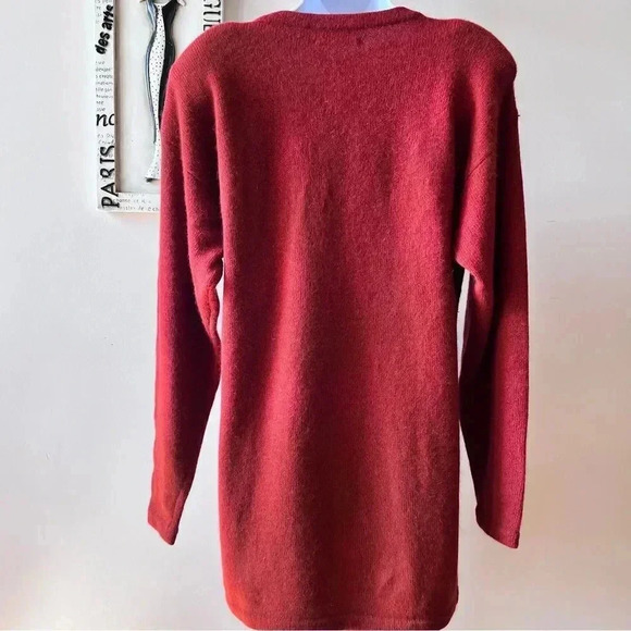 Vintage 80s Glam Marisa Christina Collection Lambswool Sequin Tunic Sweater Sz M - Picture 7 of 11